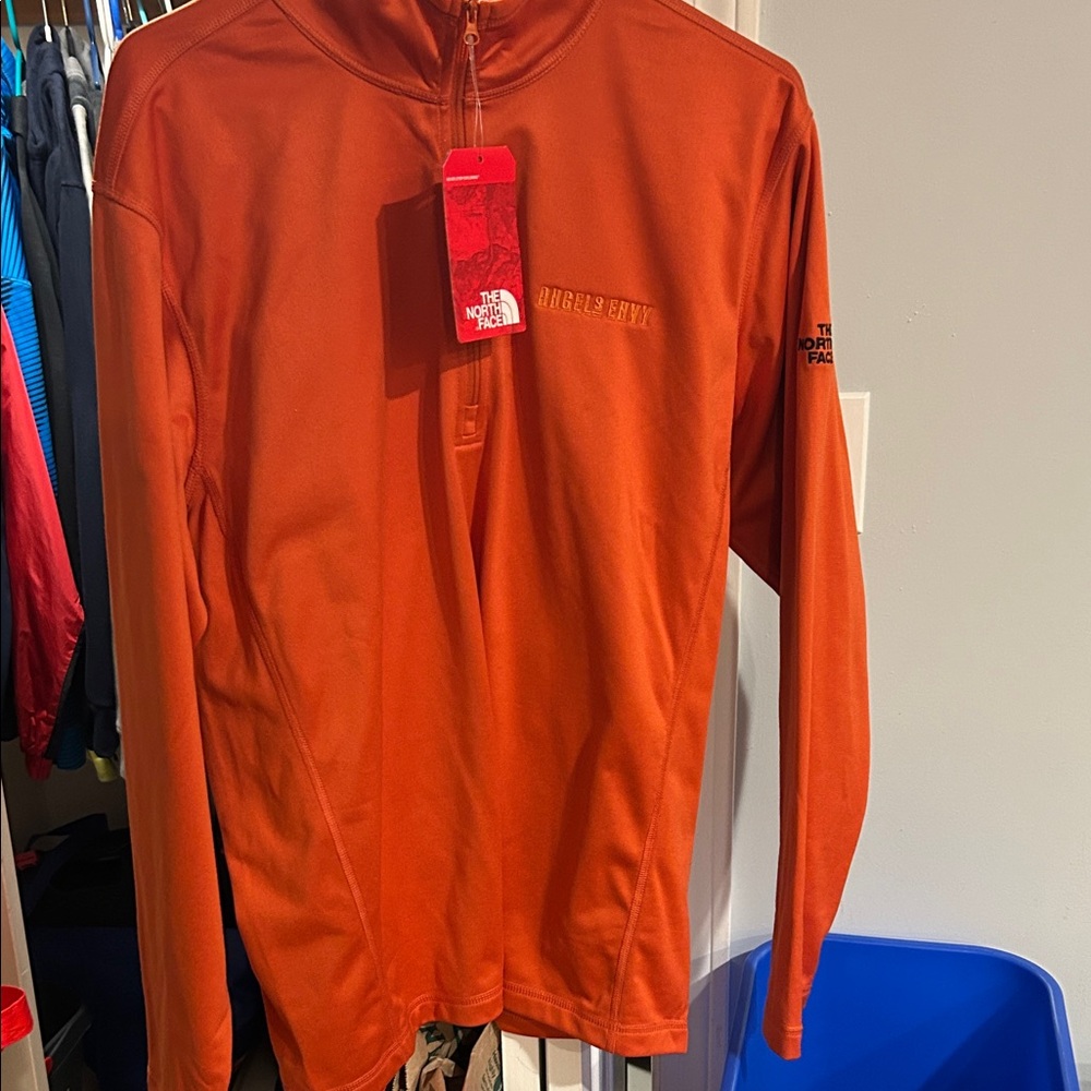 The North Face Burnt Orange Half-Zip Top